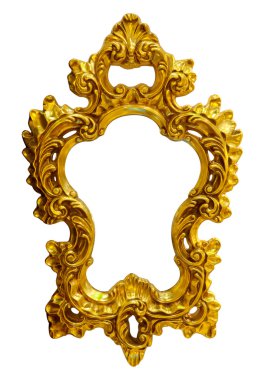 Altın süslü oval çerçeve