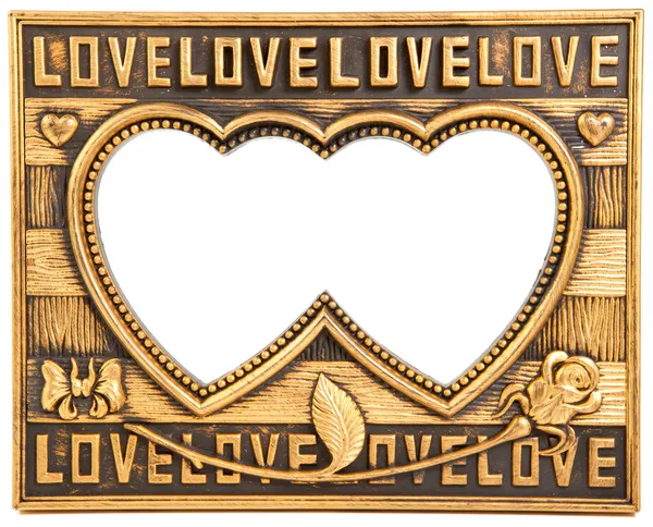 Love gold frame — Stock Photo, Image