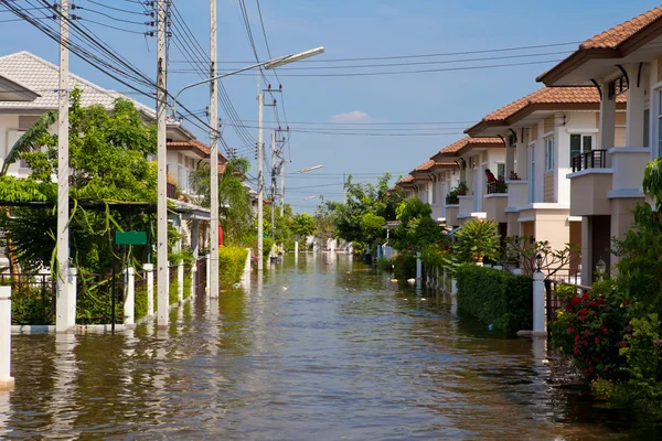 Inondazioni casa in Thailandia — Foto Stock