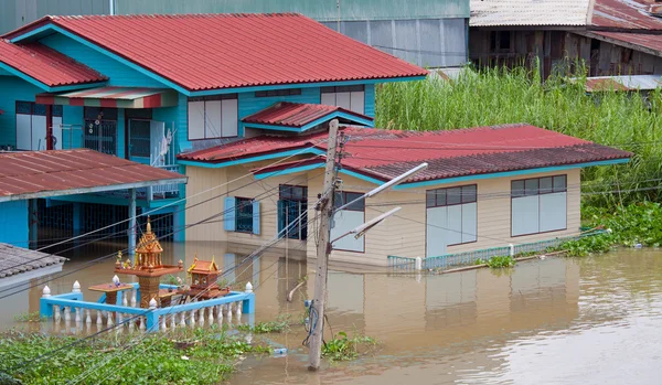 Maison inondation en Thaïlande — Photo