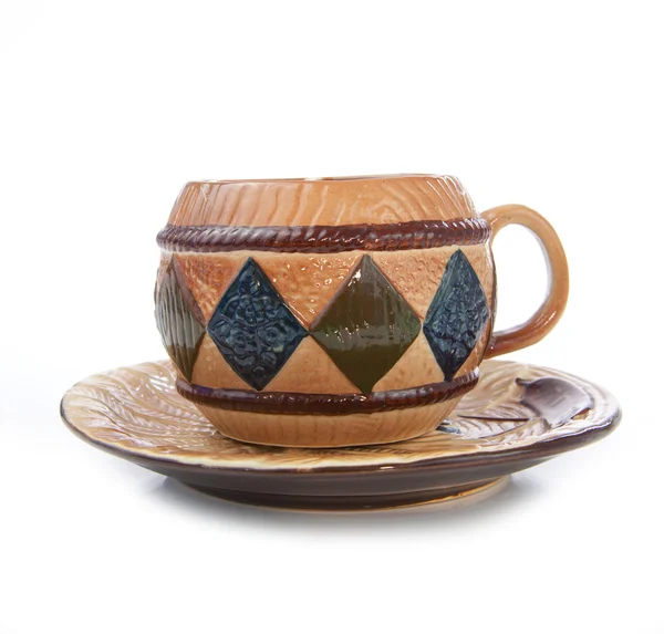 Brązowy kubek kawy — Zdjęcie stockowe