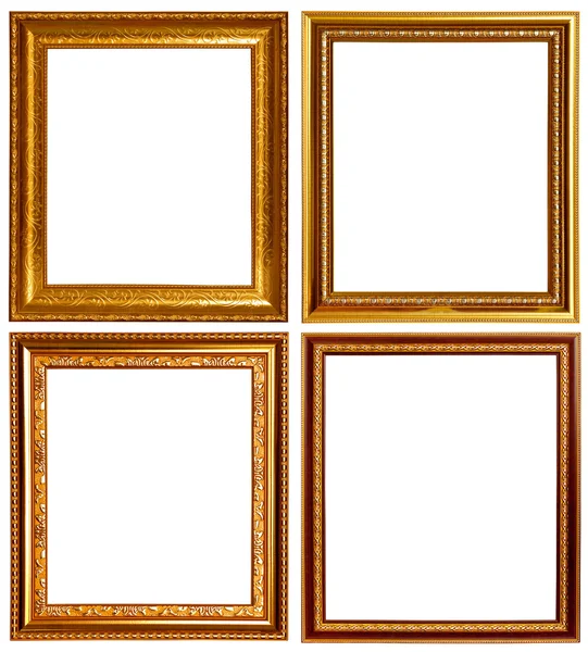 Gold and wood frame Collection — Stock Photo, Image