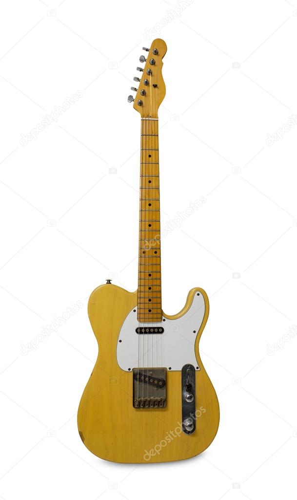 Electric guitar isolated