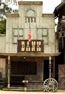 Bank in Wild West style clipart