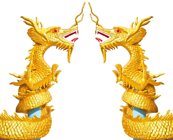 Két arany sárkány — Stock Fotó
