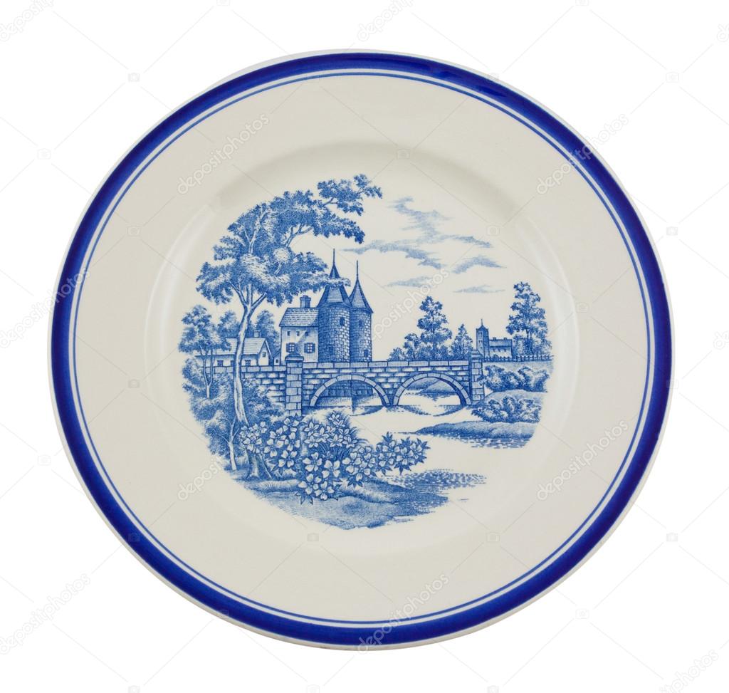 Painted plate isolated