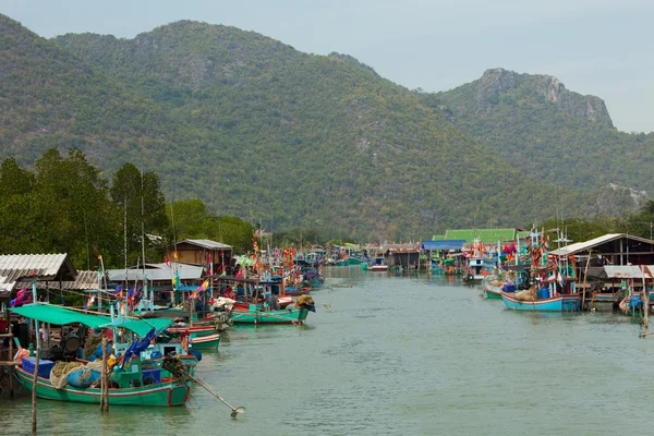 Scena di barche da pesca — Foto Stock