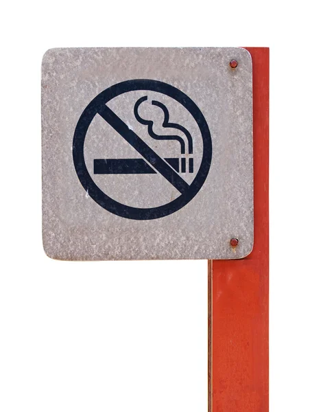 Kein rauchendes Metallschild — Stockfoto