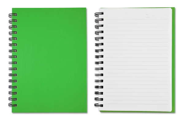 Gröna notera bokar — Stockfoto