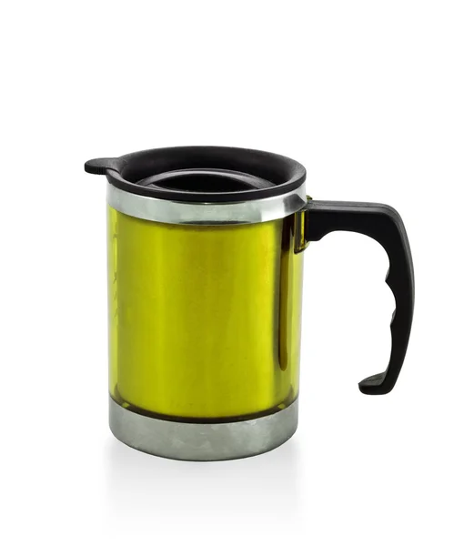 Tazza di metallo giallo — Foto Stock