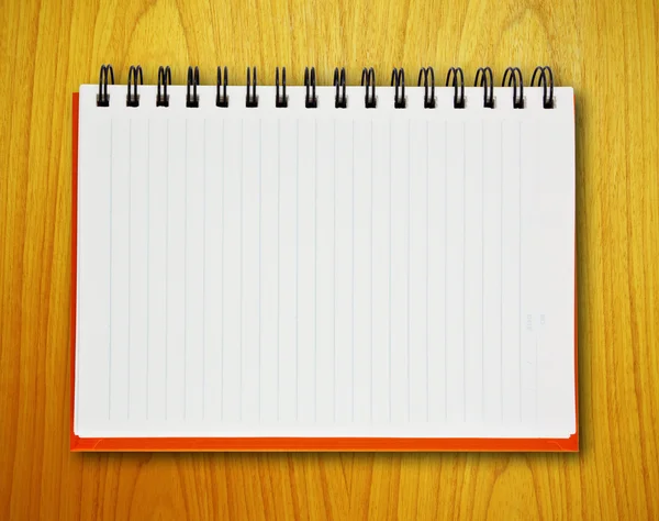 Open orange notebook — Stock Photo, Image