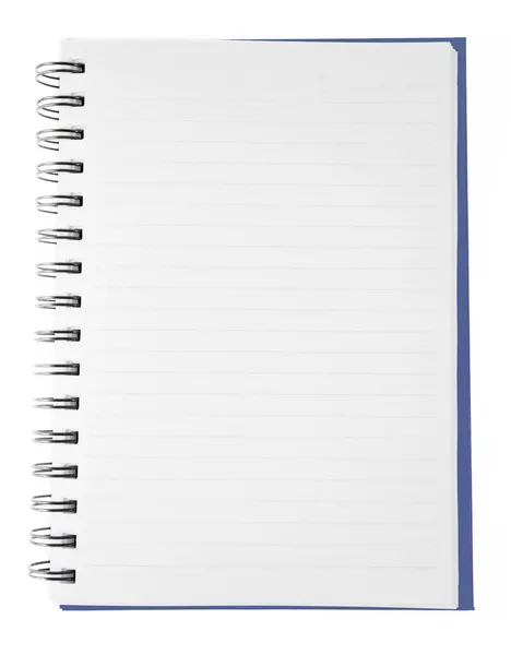 Notebook azul isolado — Fotografia de Stock
