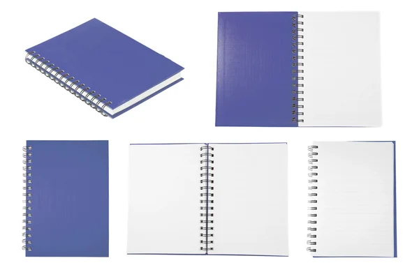 Coleção de caderno azul — Fotografia de Stock