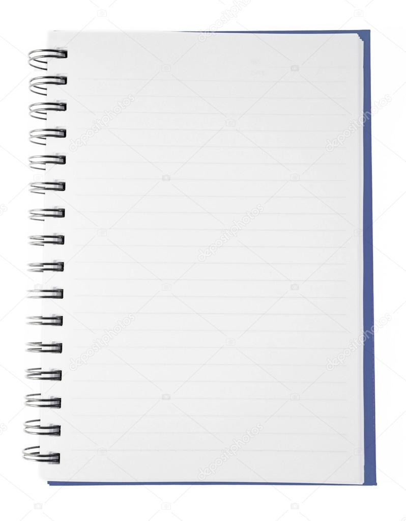 Blue Notebook isolated