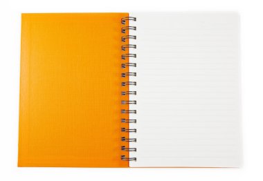 Turuncu defter izole