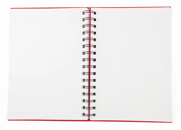 分離された赤いノート — ストック写真