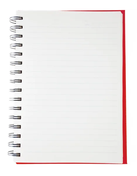 Red Notebook isolated — Stock Photo, Image