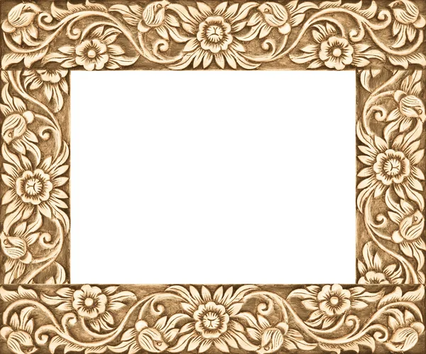 Flower carved frame — Stock Photo, Image