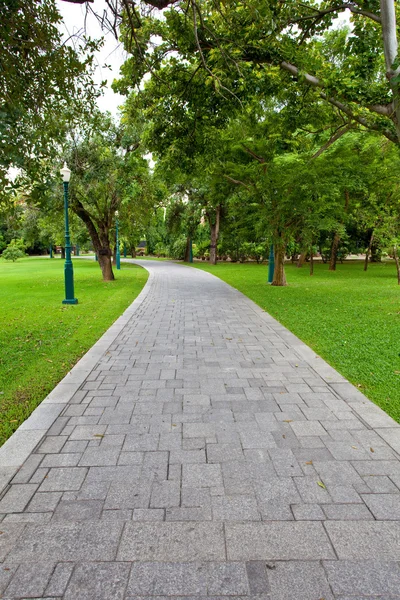 Path through the landscaped park — Stock Photo, Image