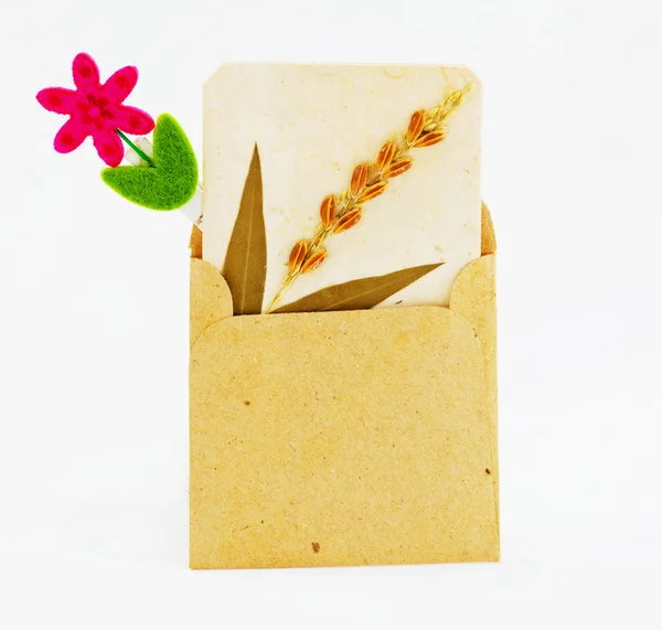 Brown bag with clip — Stock Photo, Image