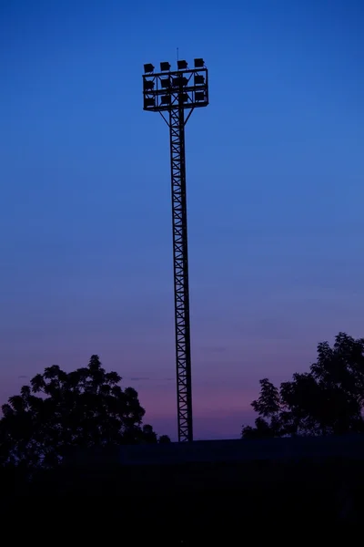 Campo desportivo à noite — Fotografia de Stock