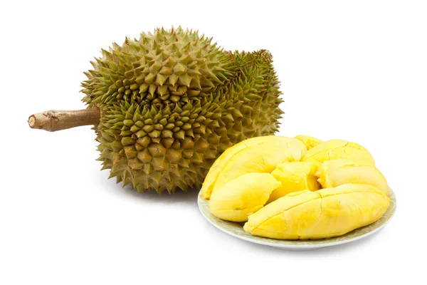 Durian izolované — Stock fotografie