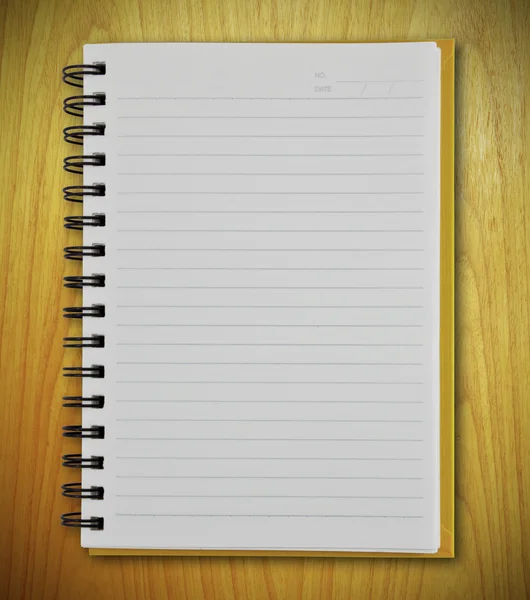 Open brown notebook — Stock Photo, Image