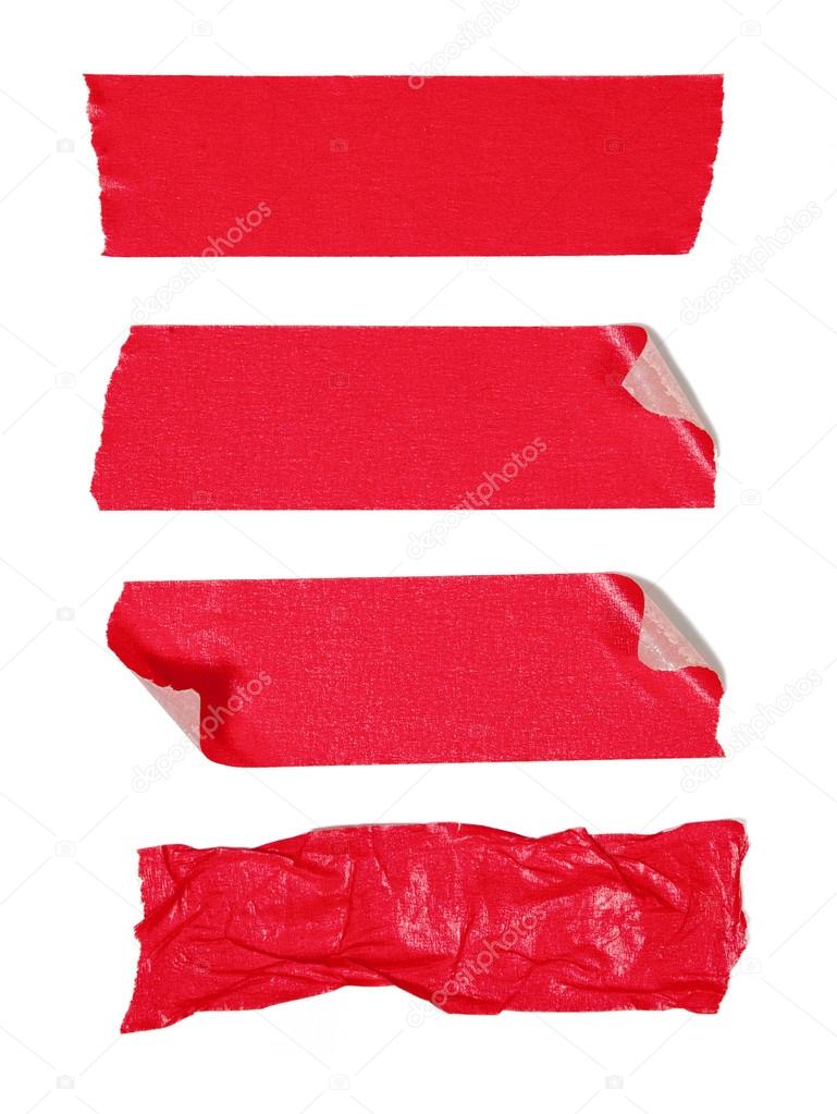 Red adhesive tape isolated