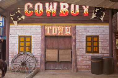American western style town clipart