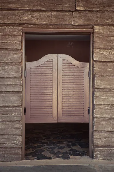 Deur van oude westerse gebouw — Stockfoto