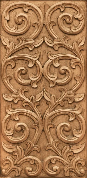 Flower carved on wood — Stock Photo, Image