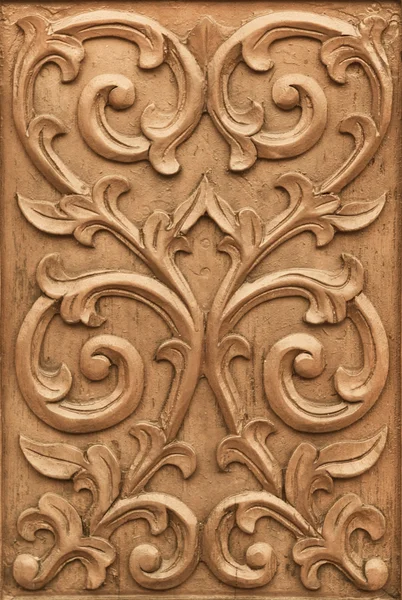 Flower carved on wood — Stock Photo, Image