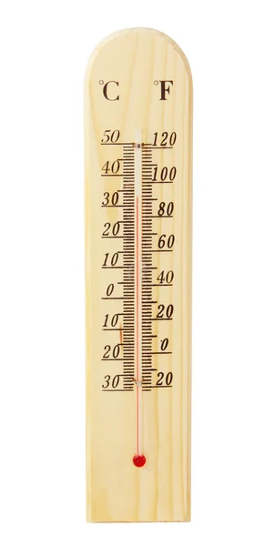 Wooden thermometer — Stock Photo, Image