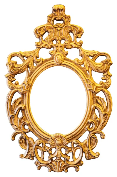 Cornice ovale decorata in oro — Foto Stock