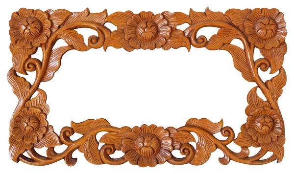 Flower carved frame — Stock Photo, Image