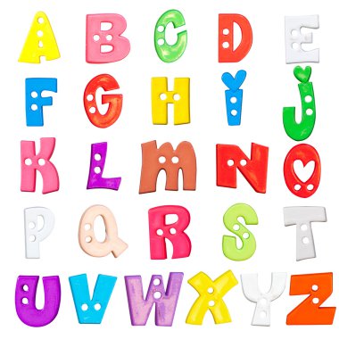 Alphabet bebek plastik harfler kümesi