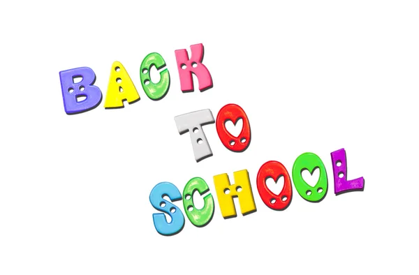 Colorful letters with back to school — Stock Photo, Image