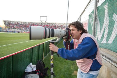 Profesyonel fotoğrafçı iş başında