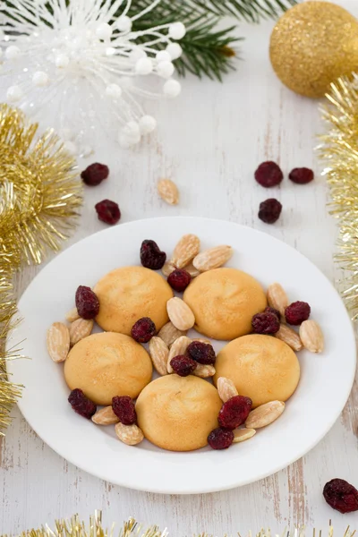 Christmas cookies on the plate — Stock Photo, Image