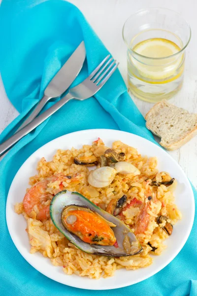 Rice with seafood — Stock Photo, Image