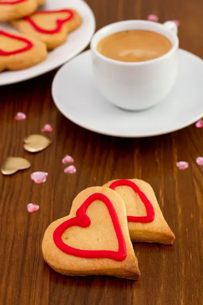 Kopje koffie met koekjes — Stockfoto