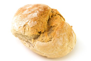 ekmek beyaz arkaplanda