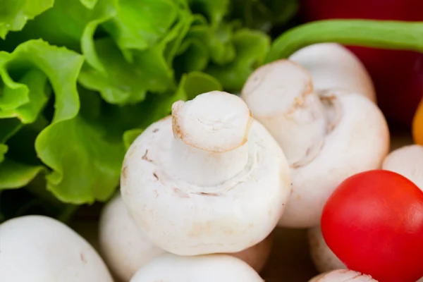 Cogumelos com verduras — Fotografia de Stock