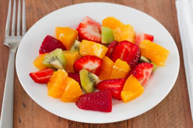 çilek kivi ve portakal ile