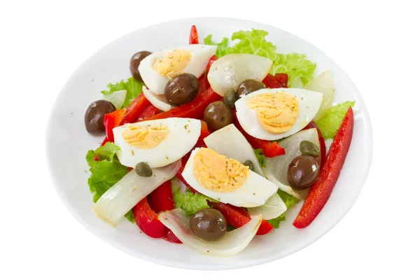 Salad with boiled egg — Stock Photo, Image