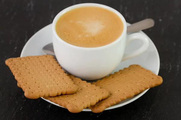 Kopje koffie met koekjes — Stockfoto