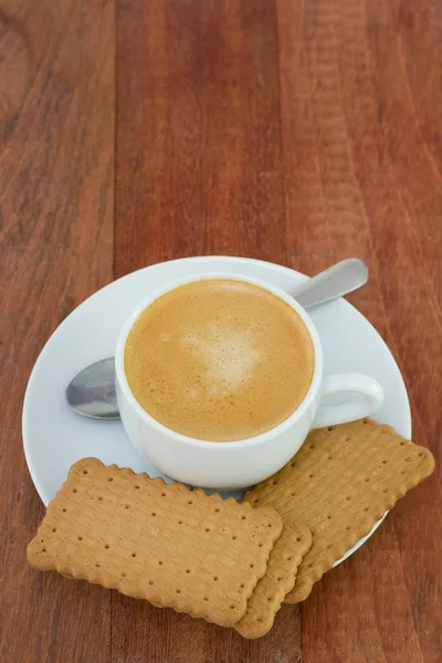Kopp kaffe med kakor — Stockfoto