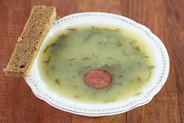 Суп з ковбасою — стокове фото