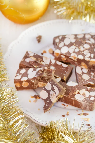 Chocolate turron — Fotografia de Stock