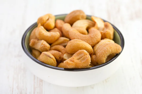 Cashew in small bowl — Stock Photo, Image